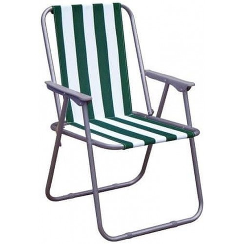 HAPPY GREEN, biało zielone krzesło plażowe, 50707022